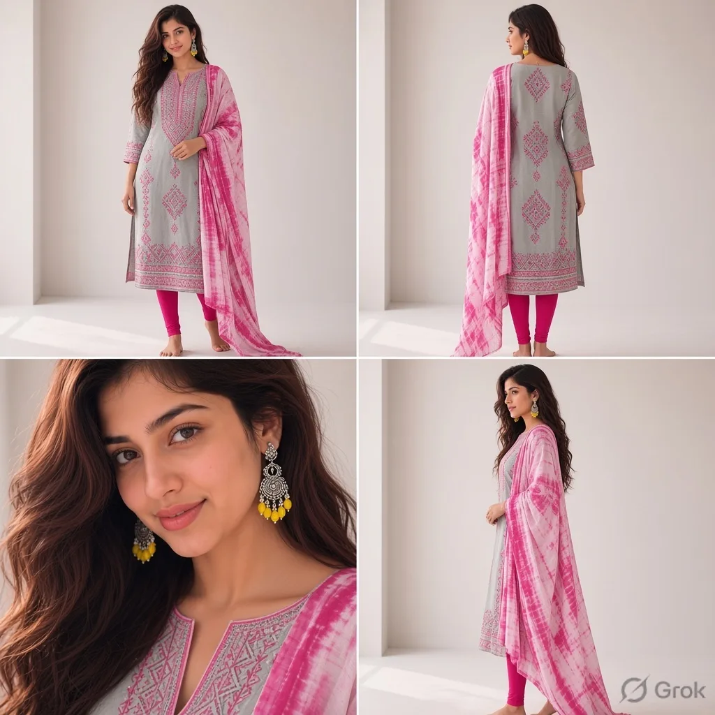 Dress with jewellery
